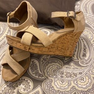 Toms wedge heels with ankle strap